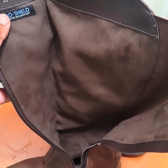 ROCKPORT WOMEN'S TRISTINA GORE TALL LEATHER WATERPROOF WIDE CALF BROWN BOOTS 7 - Picture 9 of 16